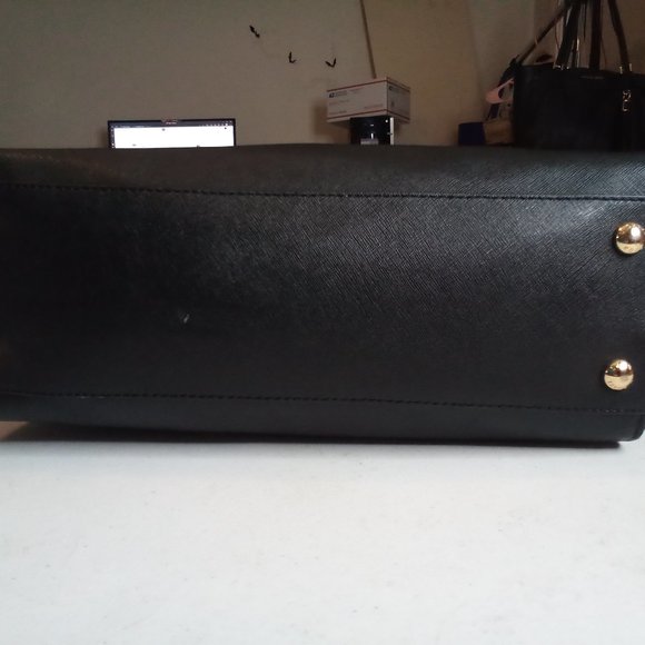 COPY - Michael kors hamelton satchel black stifano leather large. - Picture 9 of 16